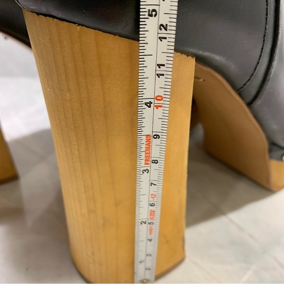 ZARA 70’S STYLE WOOD PLATFORM BOOTS - Picture 4 of 6